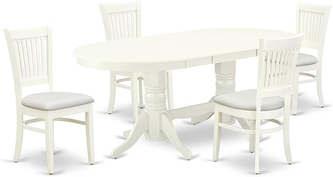 East West Furniture VAVA5-LWH-C 5 Piece Dinette Set by EastWestFurniture