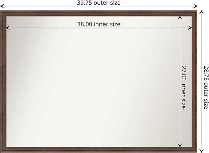 Amanti Art Brown Bathroom Mirror - Image 4