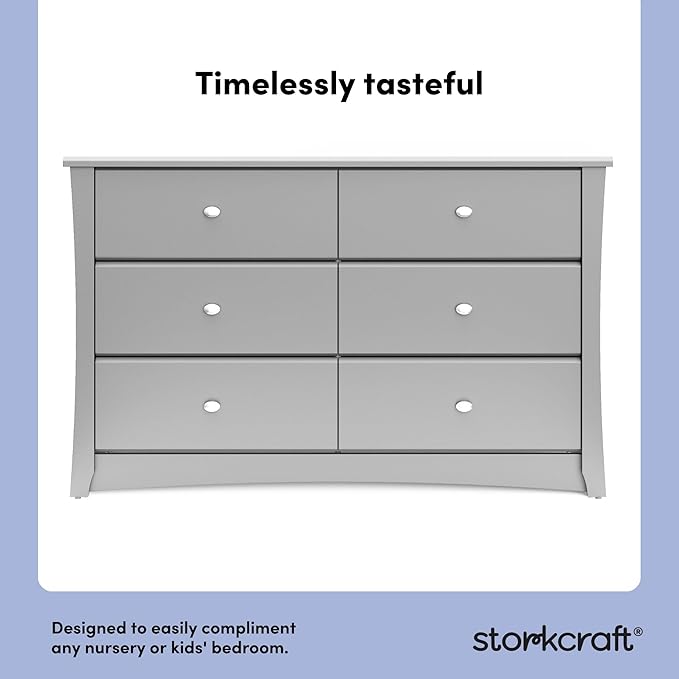 Storkcraft Crescent 6 Drawer Double Dresser – GREENGUARD Gold Certified - Image 7