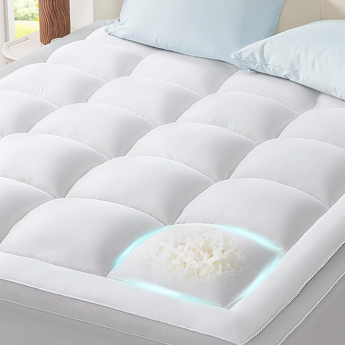 Anluoer Mattress Topper Queen for Back Pain, Memory Foam Pillow Top Mattress by Anluoer