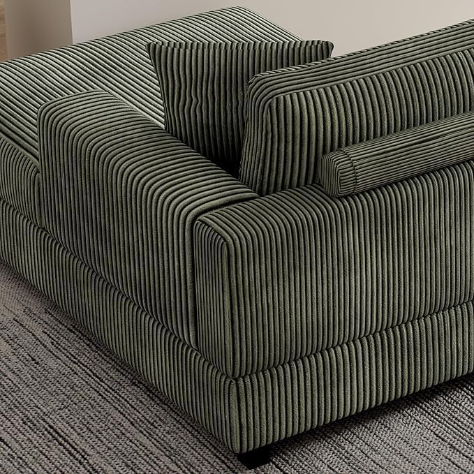 Eafurn Convertible L Shaped Modular Sectional Sofa Couch, 5 Seater Corduroy - Image 5