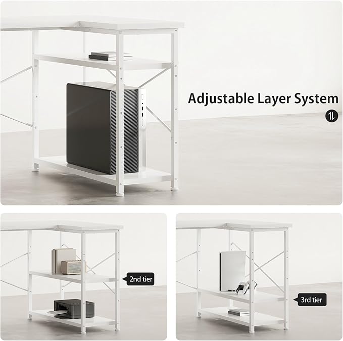 47" Computer Desk with Drawers, Desks - Image 4