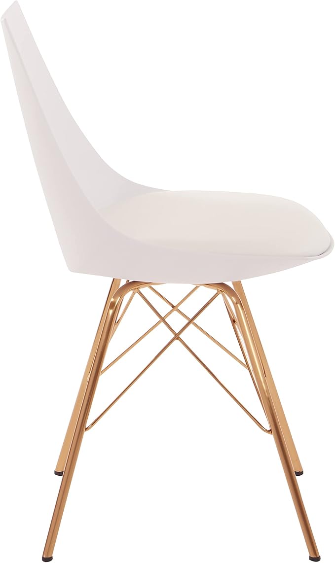 OSP Home Furnishings Oakley Mid-Century Modern Bucket Chair, Faux Leather - Image 5