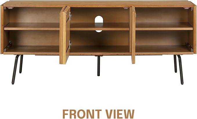 NTC Veil TV Stand with 3 Doors for TVs up to 60’’, Media Console with Vertical - Image 4