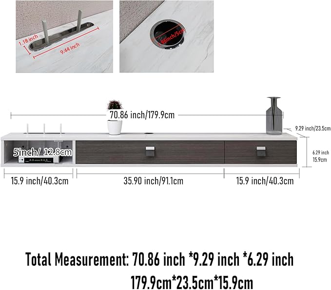 Pmnianhua Floating TV Shelf - Image 4
