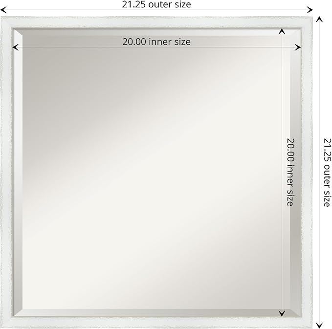 Amanti Art White Bathroom Mirror - Image 4