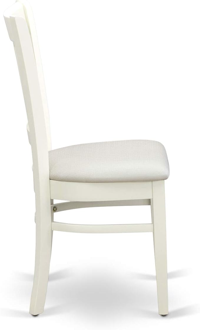 East West Furniture DLVA5-LWH-C 5 Piece Dining Table Set - Image 8