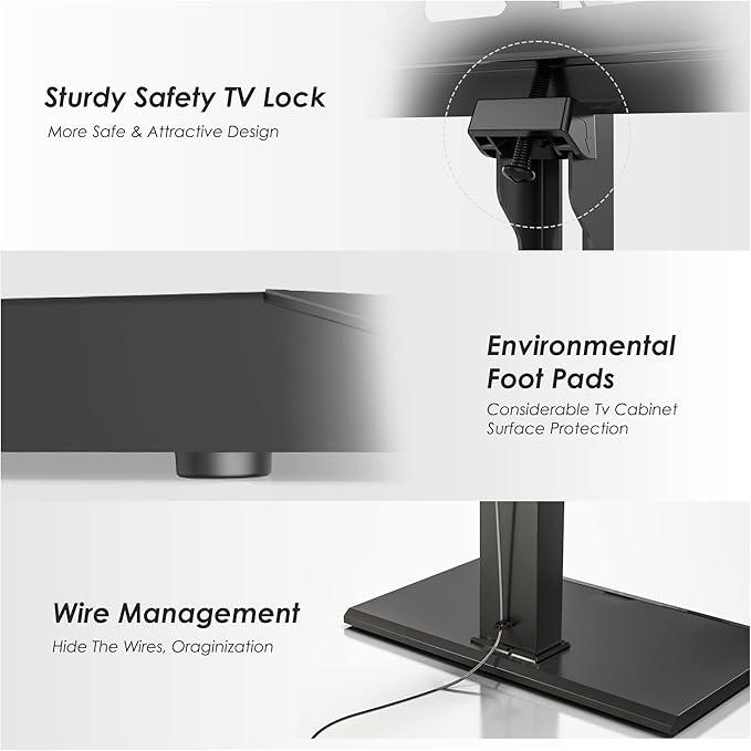 FITUEYES Iron Base Universal Floor TV Stand - Image 6