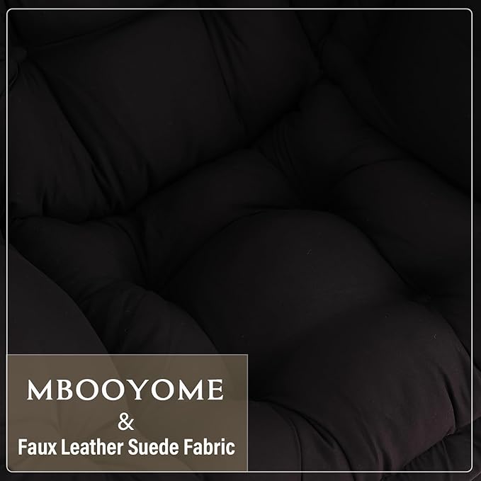 Lazy Chair with Folding Ottoman, Modern Accent Lounge Armchair with Armrests - Image 6