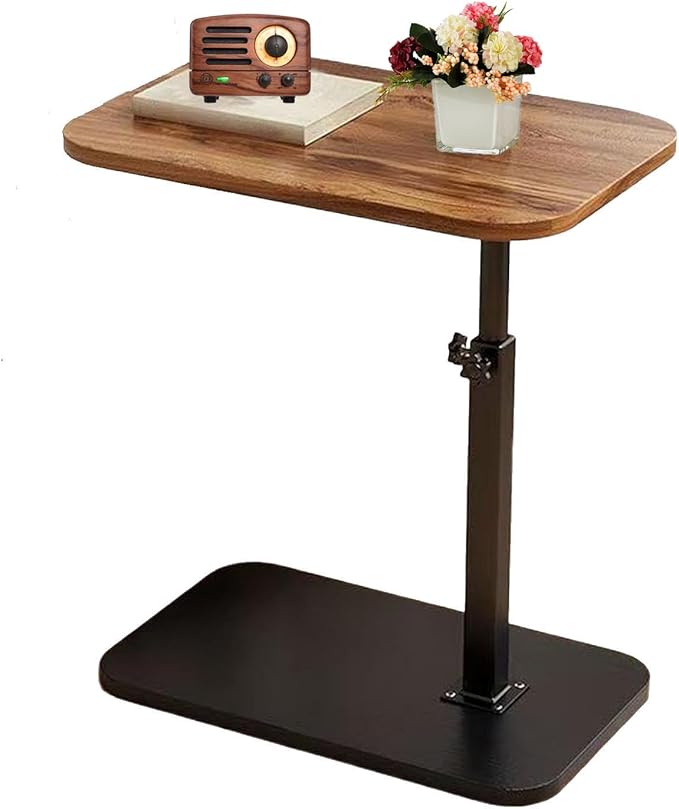 C End Table Adjustable Height, C Shaped Side Tables Living Room and Bedroom by Unknown