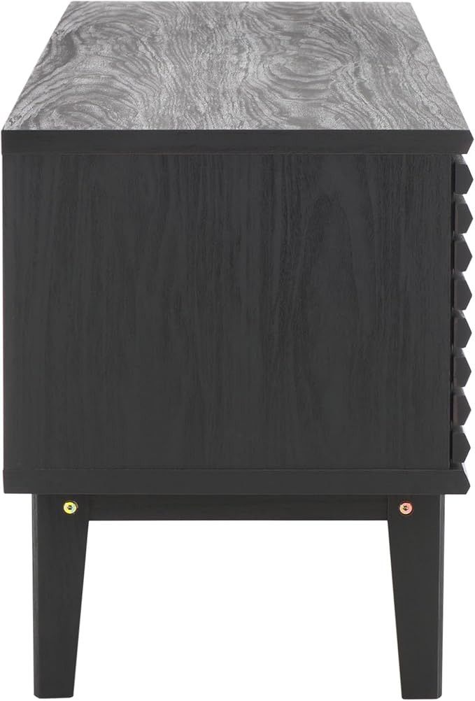 SAFAVIEH Aricia TV Stand for up to 65" Flatscreen – Black, 2 Sliding Doors - Image 5