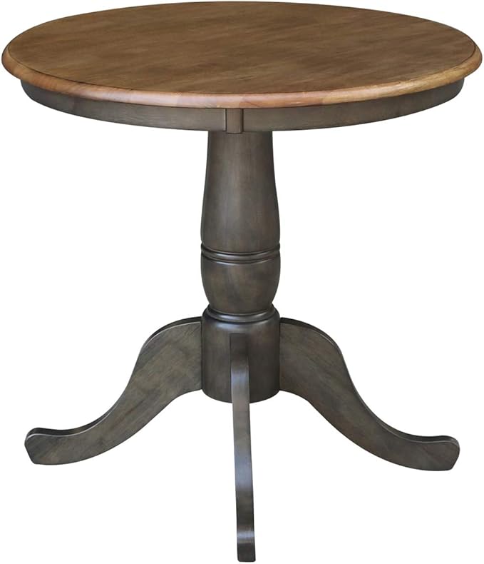 IC International Concepts 30" Round Top Pedestal Dining Table, 40.9" High - Image 3