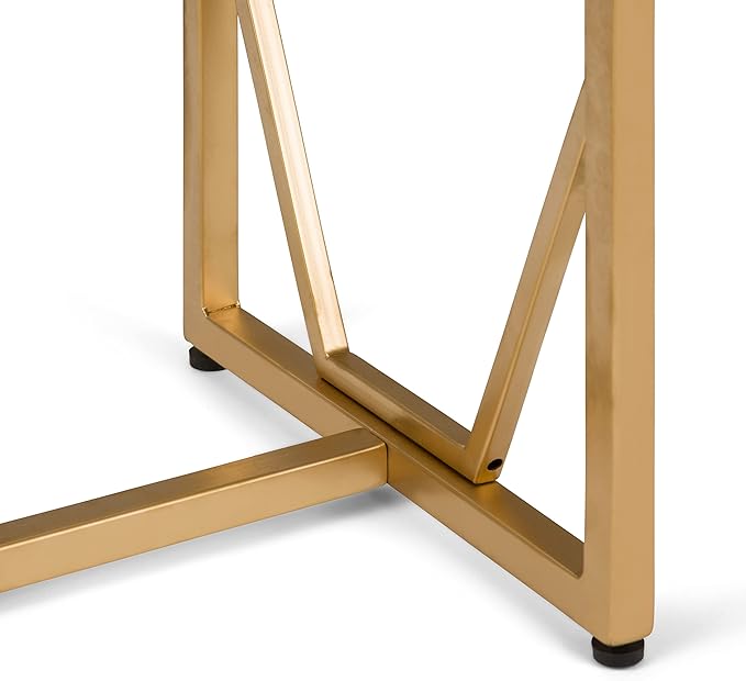 SIMPLIHOME Selma Contemporary 20 Inch Wide Metal and Wood Accent Side Table in - Image 6