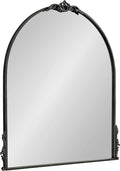 Kate and Laurel Myrcelle Traditional Arched Mirror; 30 x 32; Black; Decorative by KateandLaurel
