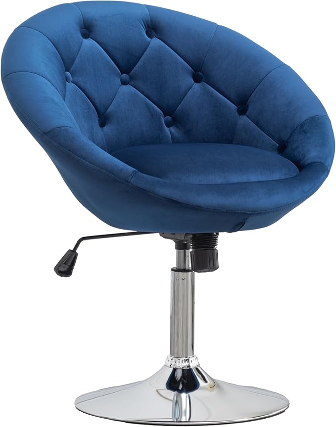 Roundhill Furniture Noas Velvet Upholstered Tufted Back Swivel Accent Chair - Image 14