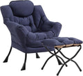 Cozy Lazy Chair and Ottoman, Large Contemporary Accent Lounge Chair Set by Givjoy