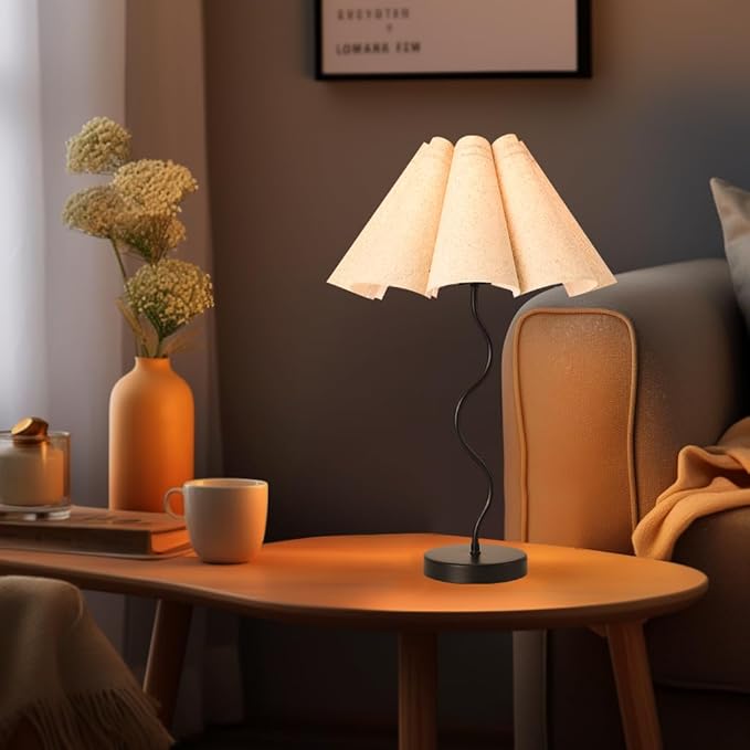 KUNJOULAM Small Table Lamp, Bedside Nightstand Lamp - Image 5