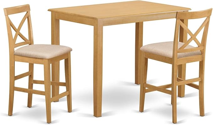 East West Furniture YAPB3-OAK-C 3 Piece Kitchen Counter Set by EastWestFurniture