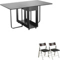 Folding table and chair set, dining table by Unknown