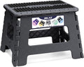Delxo Folding Step Stool 9 Inch, Non-Slip Foldable Stools Up to 300 LBS by Delxo