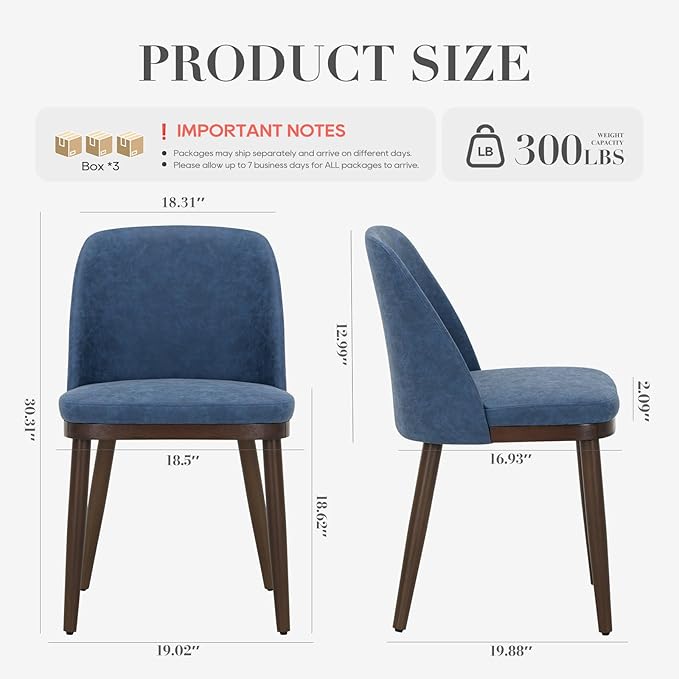 COLAMY Upholstered Dining Chairs Set of 6, Modern Kitchen Chairs - Image 7