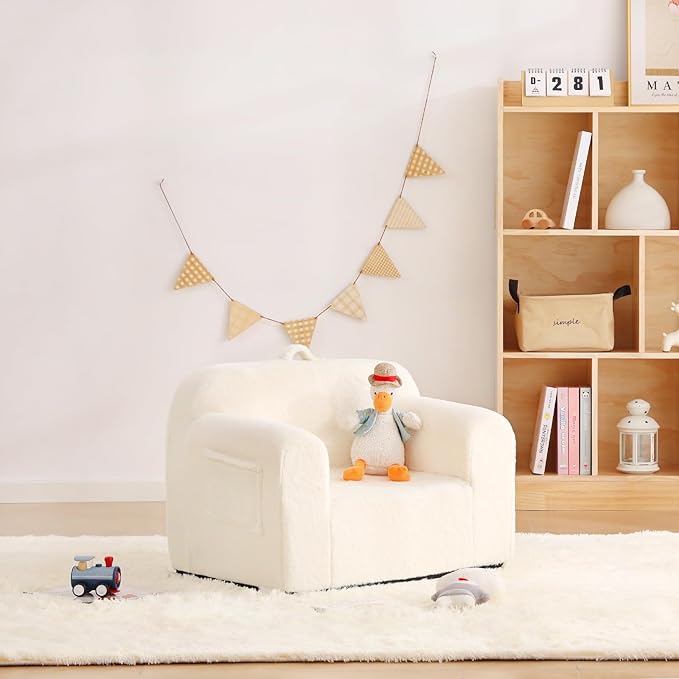 Toddler Chair Plush Couch, Comfy Kids Sofa Lounger - Image 2