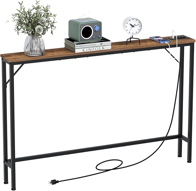 Tohomeor 5.9" Skinny Behind Sofa Console Table by Tohomeor