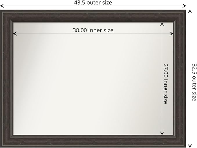 Amanti Art Brown Bathroom Mirror - Image 4
