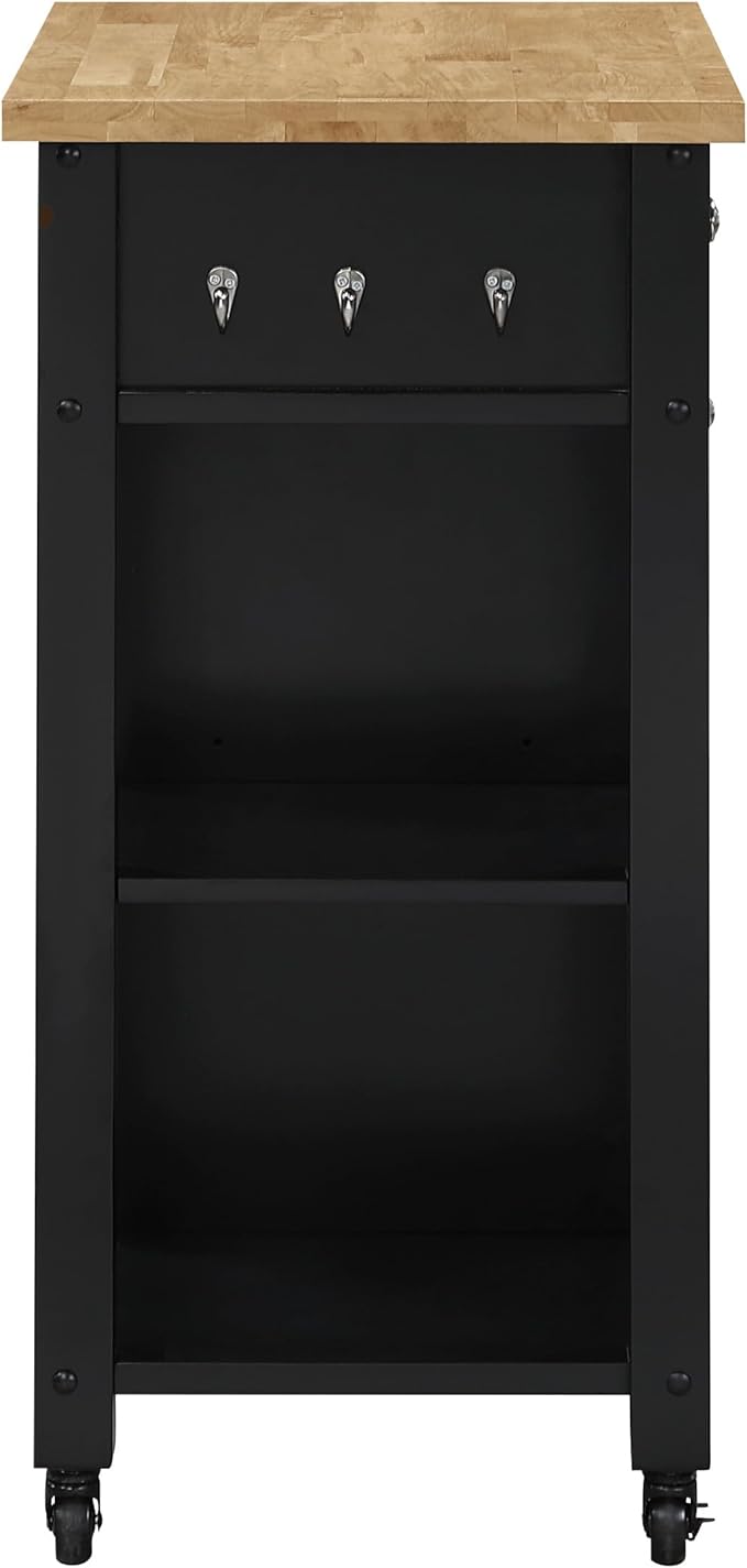 OSP Home Furnishings Derry Modern Farmhouse Kitchen Cart - Image 3