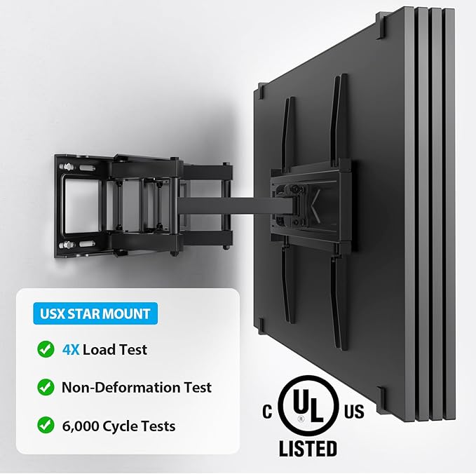 UL Listed Full Motion TV Wall Mount Bracket - Image 6