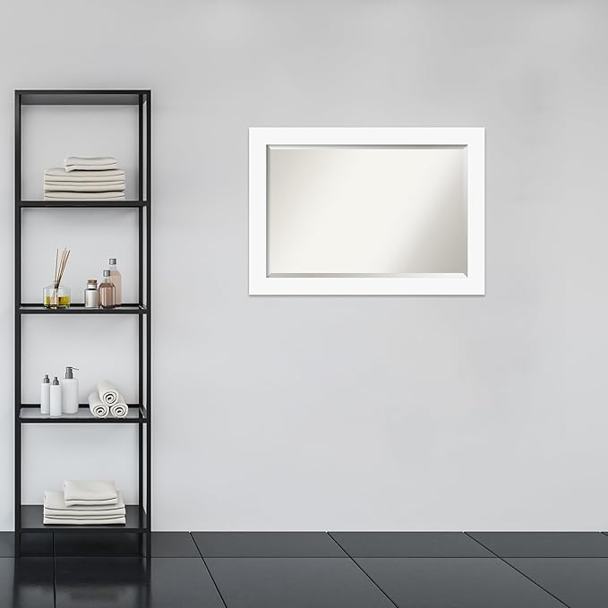 Amanti Art White Bathroom Mirror - Image 5