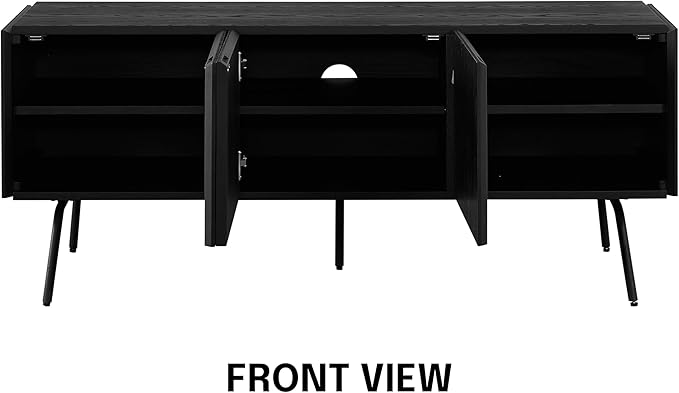 NTC Veil TV Stand with 3 Doors for TVs up to 60’’, Media Console with Vertical - Image 4