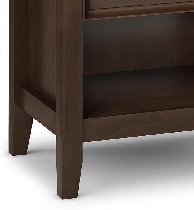SIMPLIHOME Amherst Solid Wood 24 Inch Wide Traditional Bedside Nightstand Table - Image 9