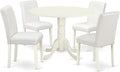 East West Furniture DLAB5-LWH-64 5 Piece Kitchen Table & Chairs Set Includes a by EastWestFurniture