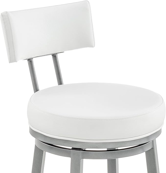 Armen Living Dalza Swivel Counter or Bar Stool in Cloud Finish - Image 8