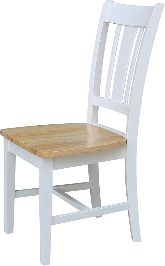 International Concepts San Remo SplatBack Dining Chairs Set of 2 White/Natural - Image 8