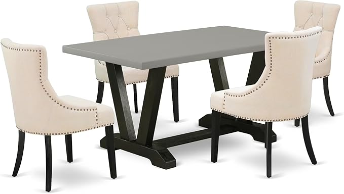 East West Furniture V696FR102-5 5 Piece Dinette Set by EastWestFurniture