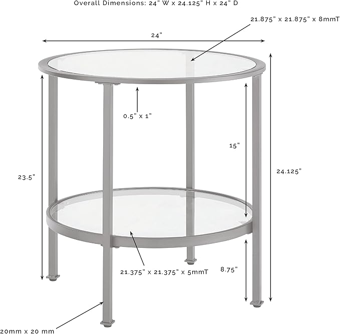 Crosley Furniture Aimee Small Side End Table - Image 3