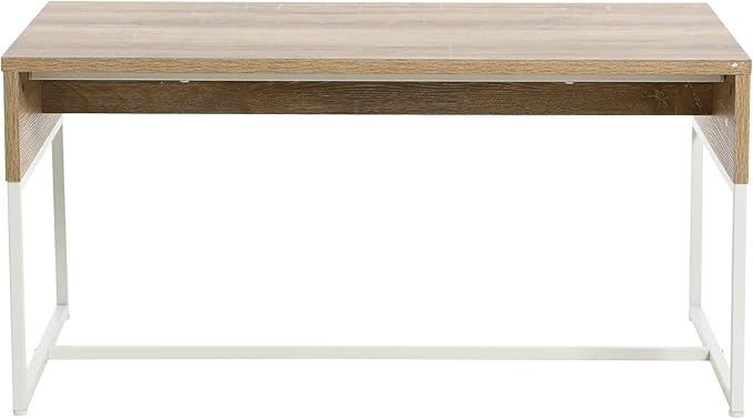 Household Essentials Wrap Rectangular Coffee Table Coastal Oak Rustic Wood - Image 4
