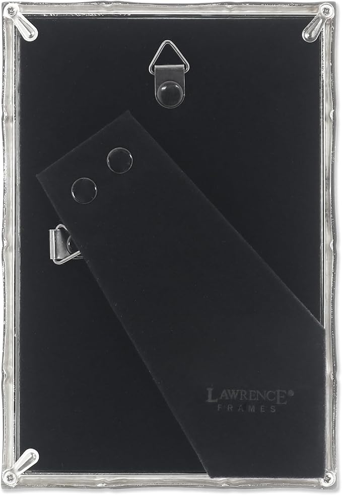 Lawrence 710146 Silver Metal Bamboo 4x6 Picture Frame - Image 4