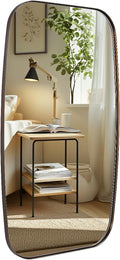 ANDY STAR Bronze Bathroom Mirror, 24x40 Inch Bronze Oval Mirror by ANDYSTAR