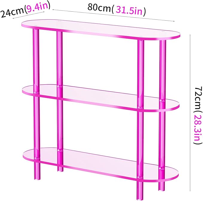 Clear Bookshelf, Acrylic Bookcase - Image 3
