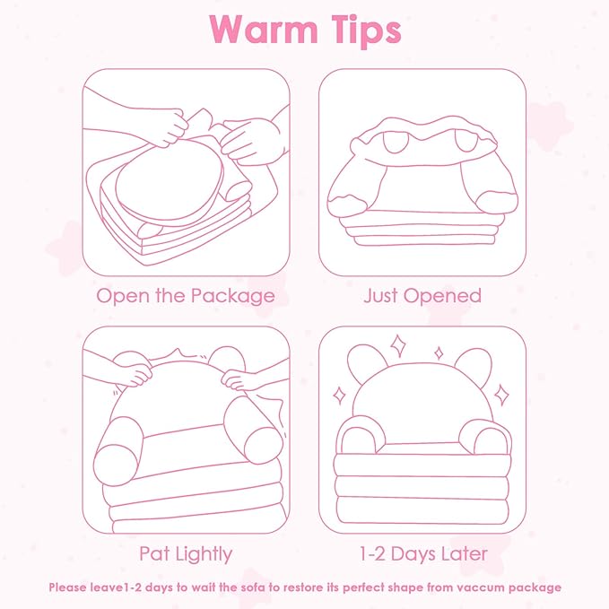 Kids Couch Comfy Foldable Kids Sofa to Lounger 2 in 1 Toddler Chair Plush Baby - Image 6