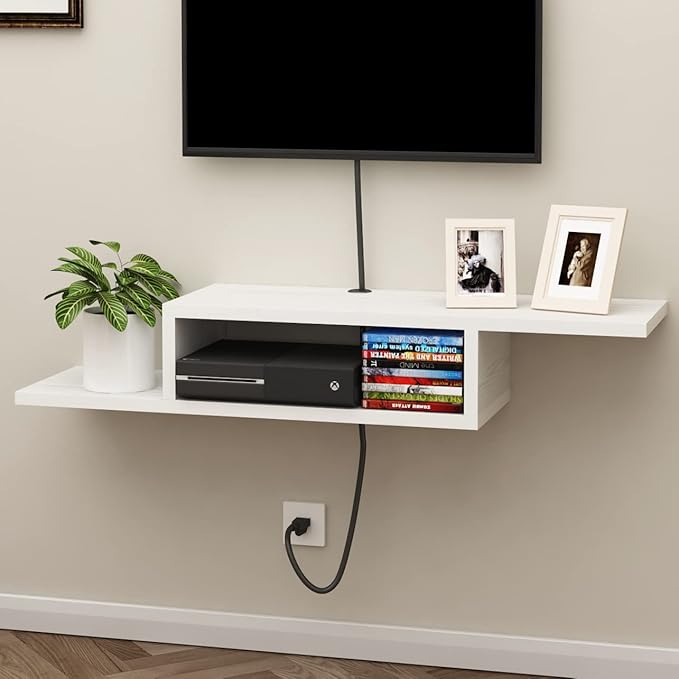 ChooChoo Floating TV Stand Shelf, Wall Mount Entertainment Center Media Console by ChooChoo