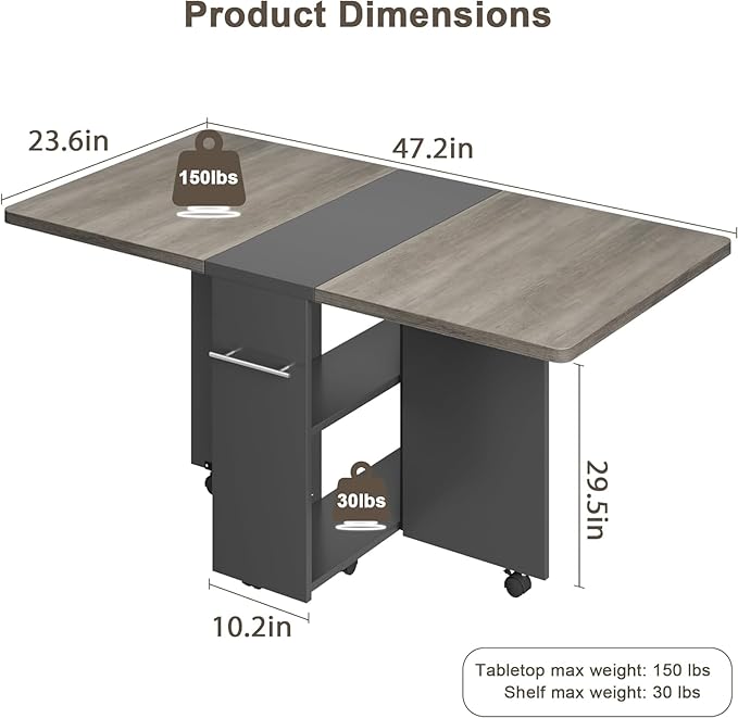 Space Saving Folding Dining Table - Image 2