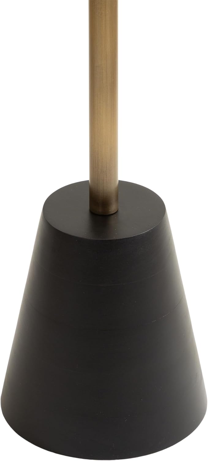 Kate and Laurel Tira Elegant Round Side Table, 14 x 24, Brass and Black - Image 7