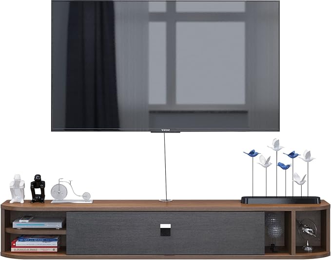 Pmnianhua Floating TV Stand, Modern Floating TV Console, Wall Mounted TV Cabinet - Image 9
