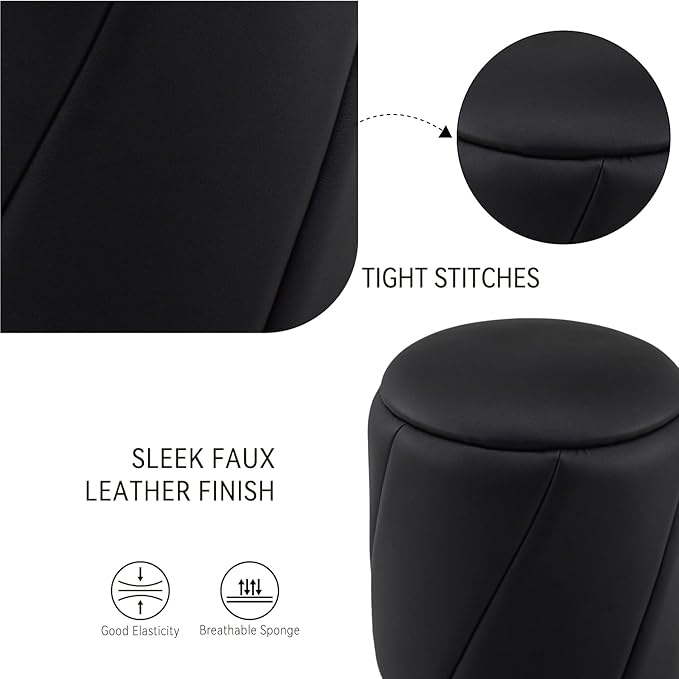 Get Set Style Modern Round Ottoman - Image 4
