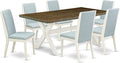 East West Furniture X077LA015-7 7 Piece Dining Room Table Set Consist of a by EastWestFurniture