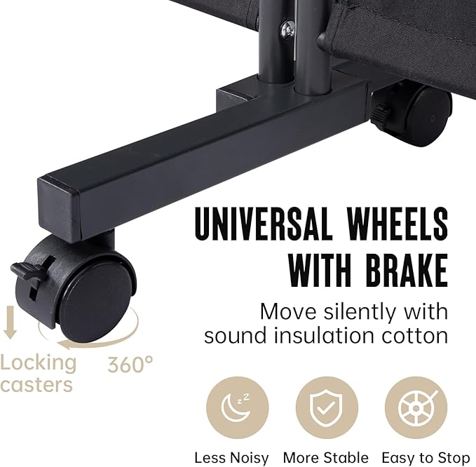 Room Divider 6 Panel Room Dividers/Wheels, Fabric Room Divider Panel - Image 2